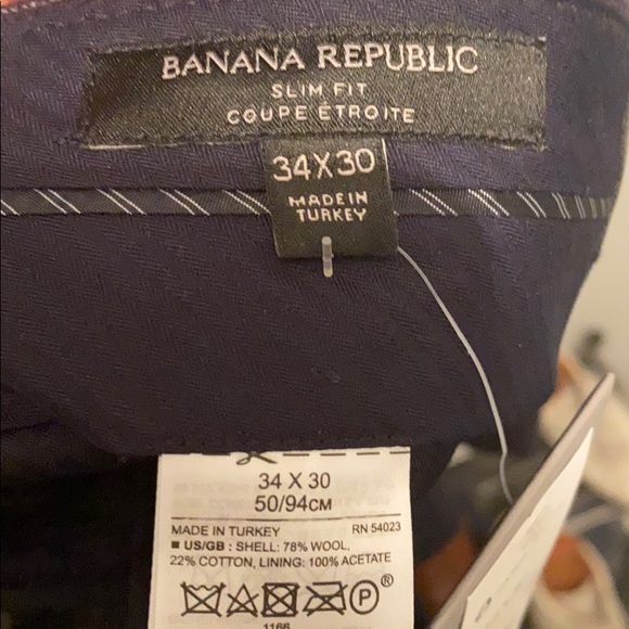 NWT Banana Republic slim fit pinstripe dress pants - Picture 4 of 4